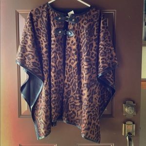 Chico’s Leopard Print Poncho